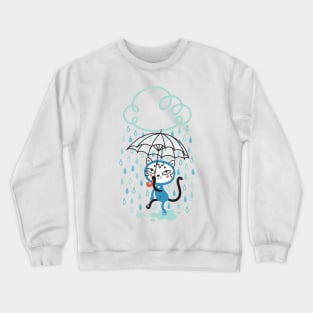 Cat in the Rain Crewneck Sweatshirt